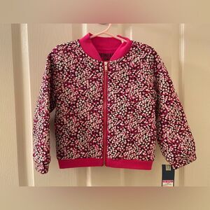 Genuine Kids from Oshkosh Girls Pink Quilted Floral Print Jacket Size 3T NWT